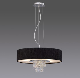 Nerissa Crystal Ceiling Lights Diyas Shaded Crystal Fittings